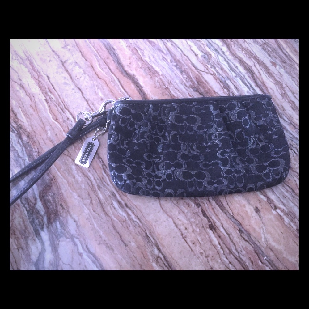 Black coach wristlet